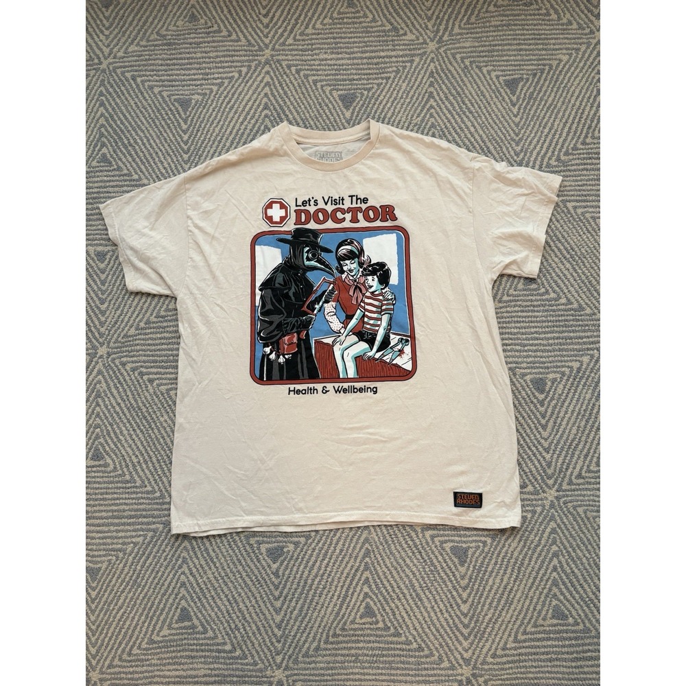 Steven Rhodes Let's Visit The Doctor Graphic‎ T-Shirt - Off-White - XL